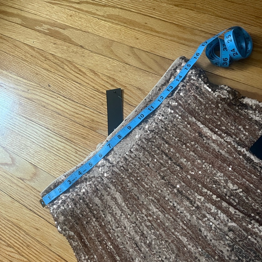 Lulu's Rose Gold Sequin A-Line Skirt - Picture 10 of 12